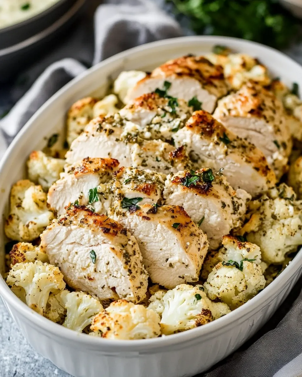 Sheet Pan Greek Chicken Cauliflower