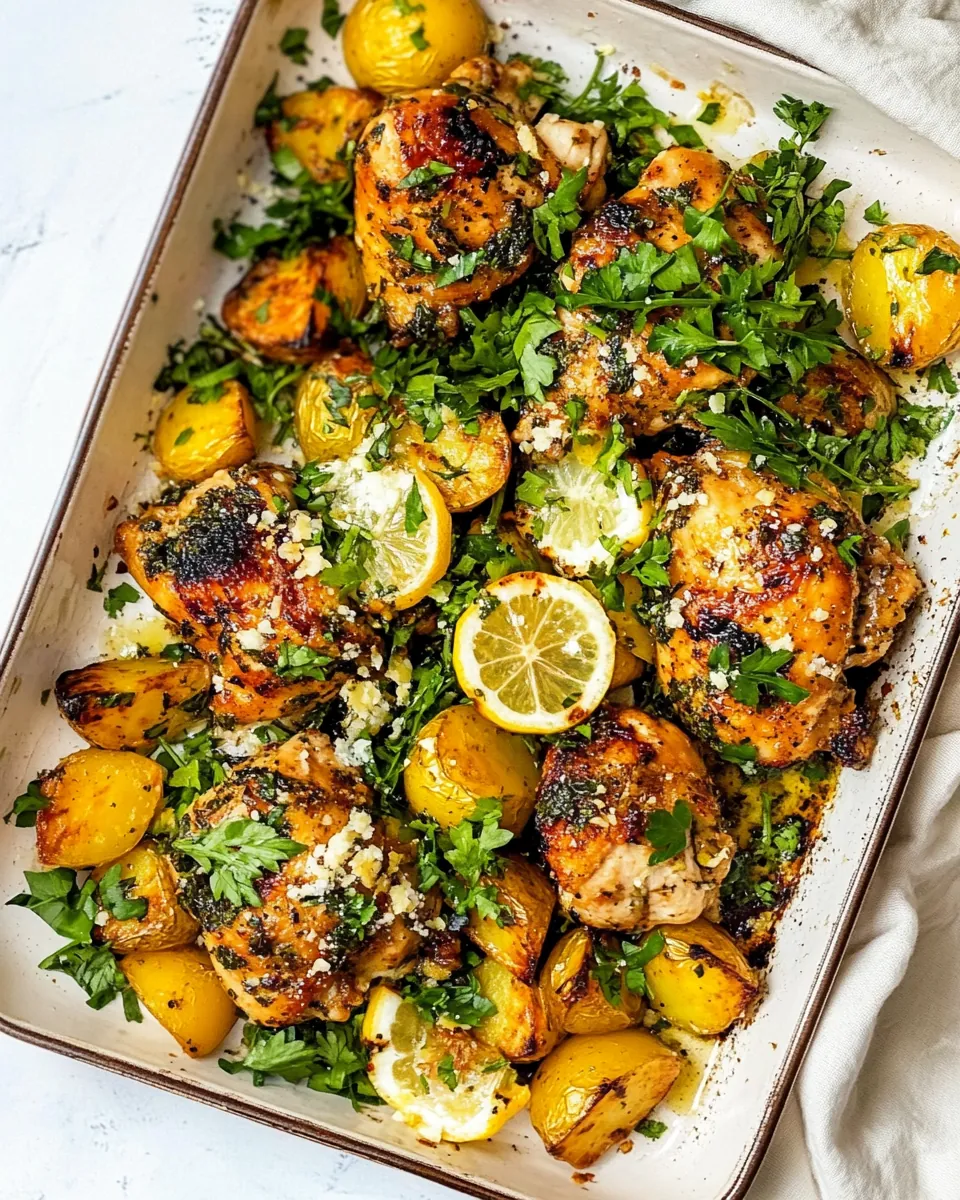 Sheet Pan Herby Lemon Garlic Chicken and Potatoes