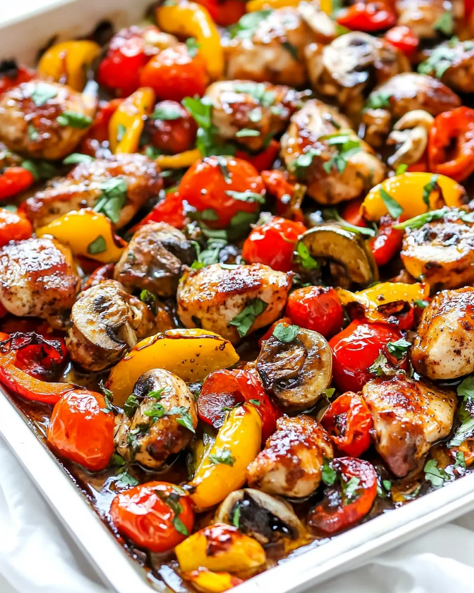 Sheet Pan Honey Balsamic Chicken and Veggies