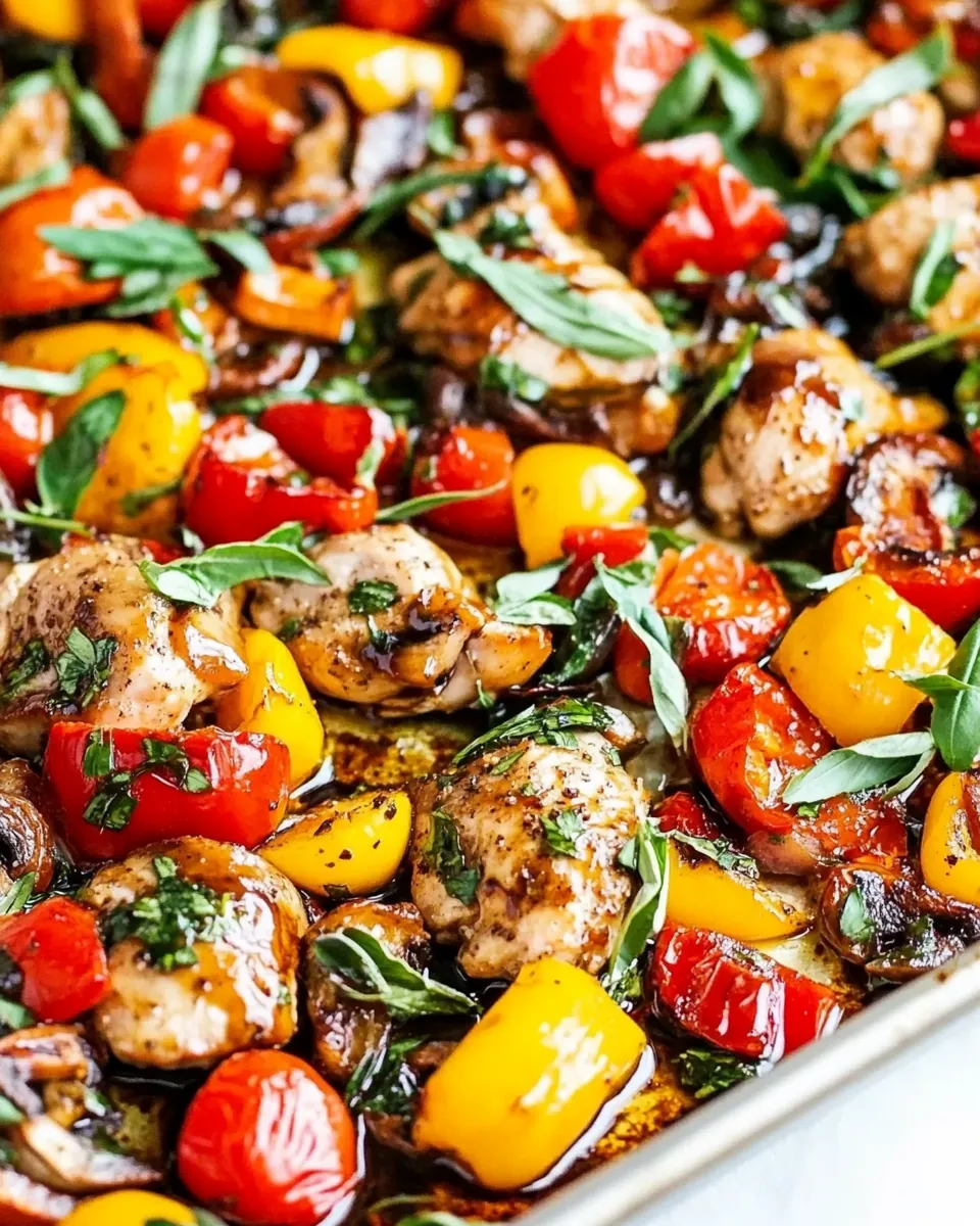 Sheet Pan Honey Balsamic Chicken and Veggies