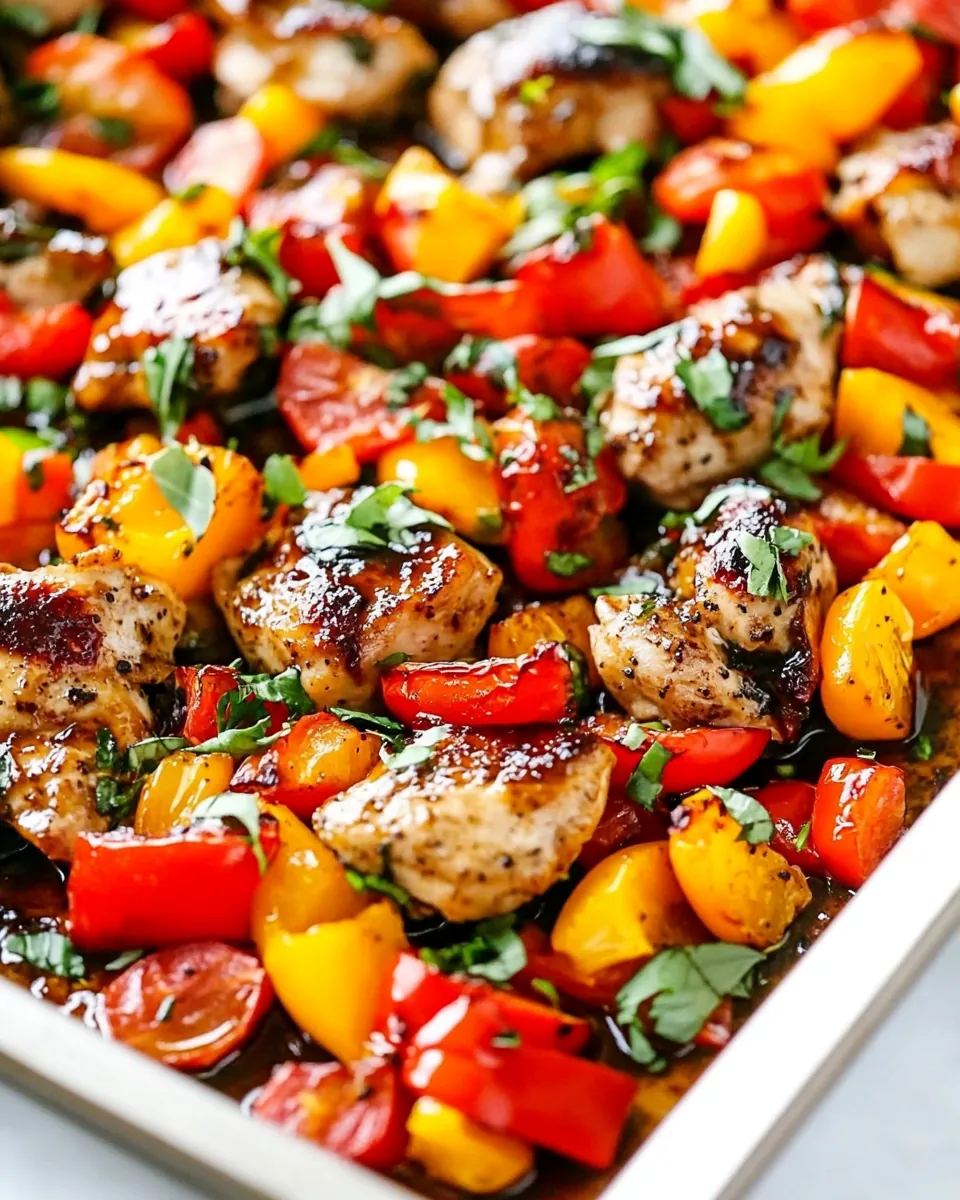 Sheet Pan Honey Balsamic Chicken and Veggies