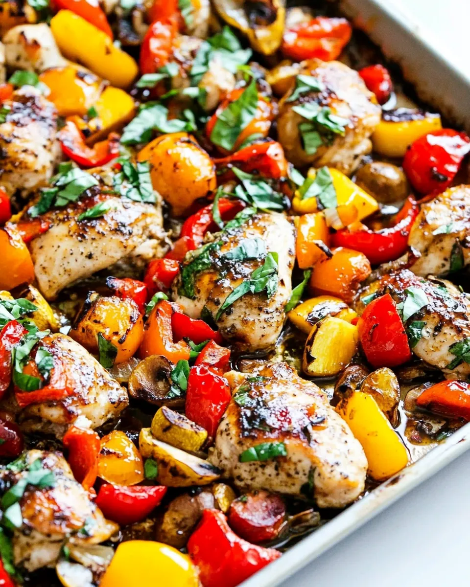 Sheet Pan Honey Balsamic Chicken and Veggies