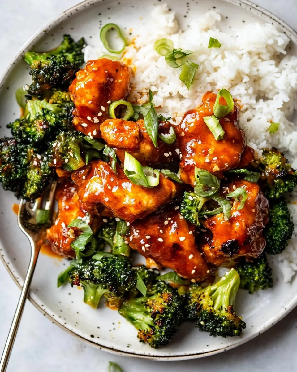 Sheet Pan Honey Buffalo Chicken with Broccoli