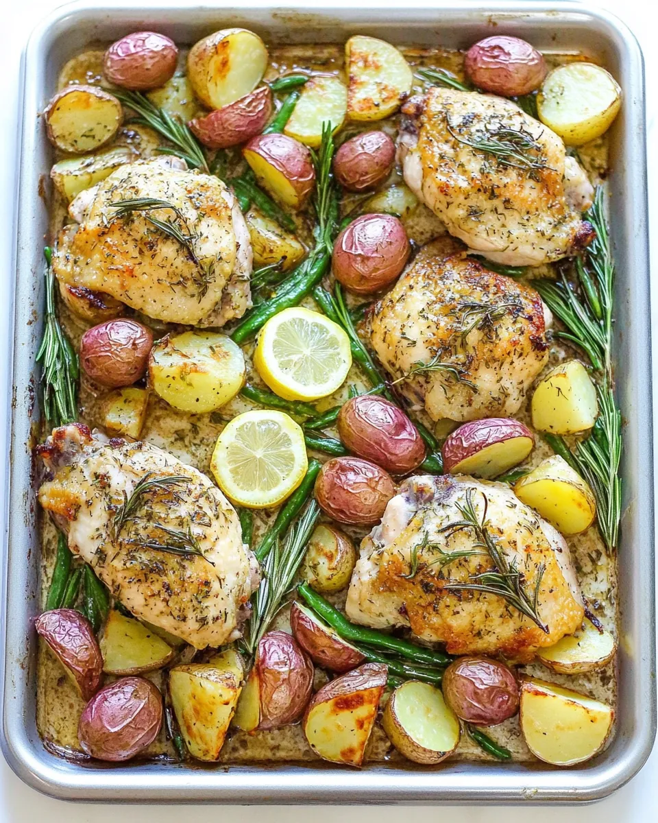 Sheet Pan Lemon Rosemary Chicken and Potatoes