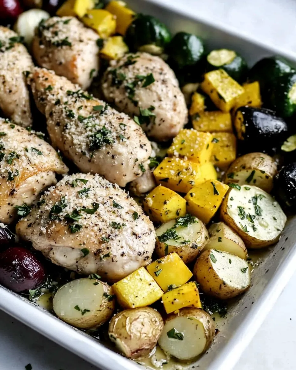 Sheet Pan Parmesan Chicken and Vegetables