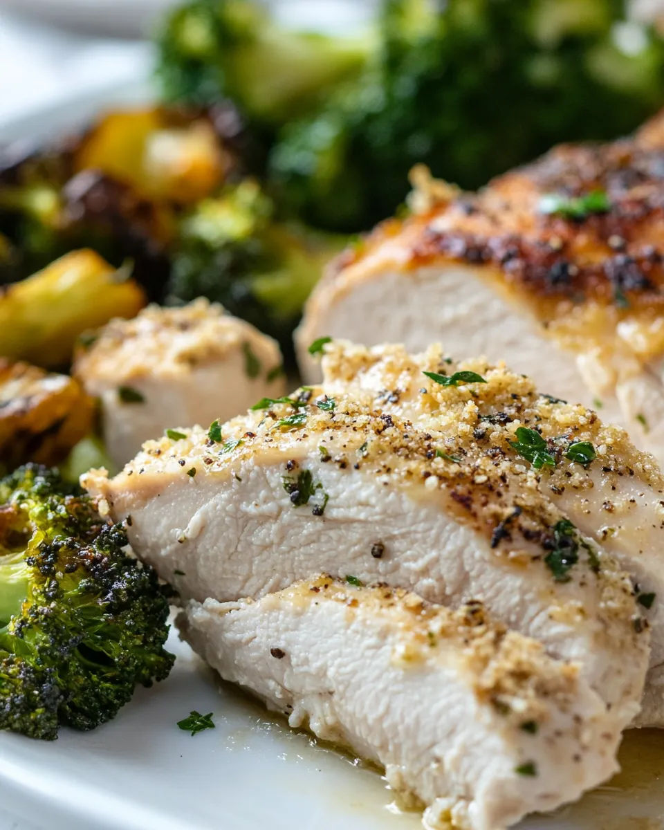 Sheet Pan Parmesan Crusted Chicken Dinner