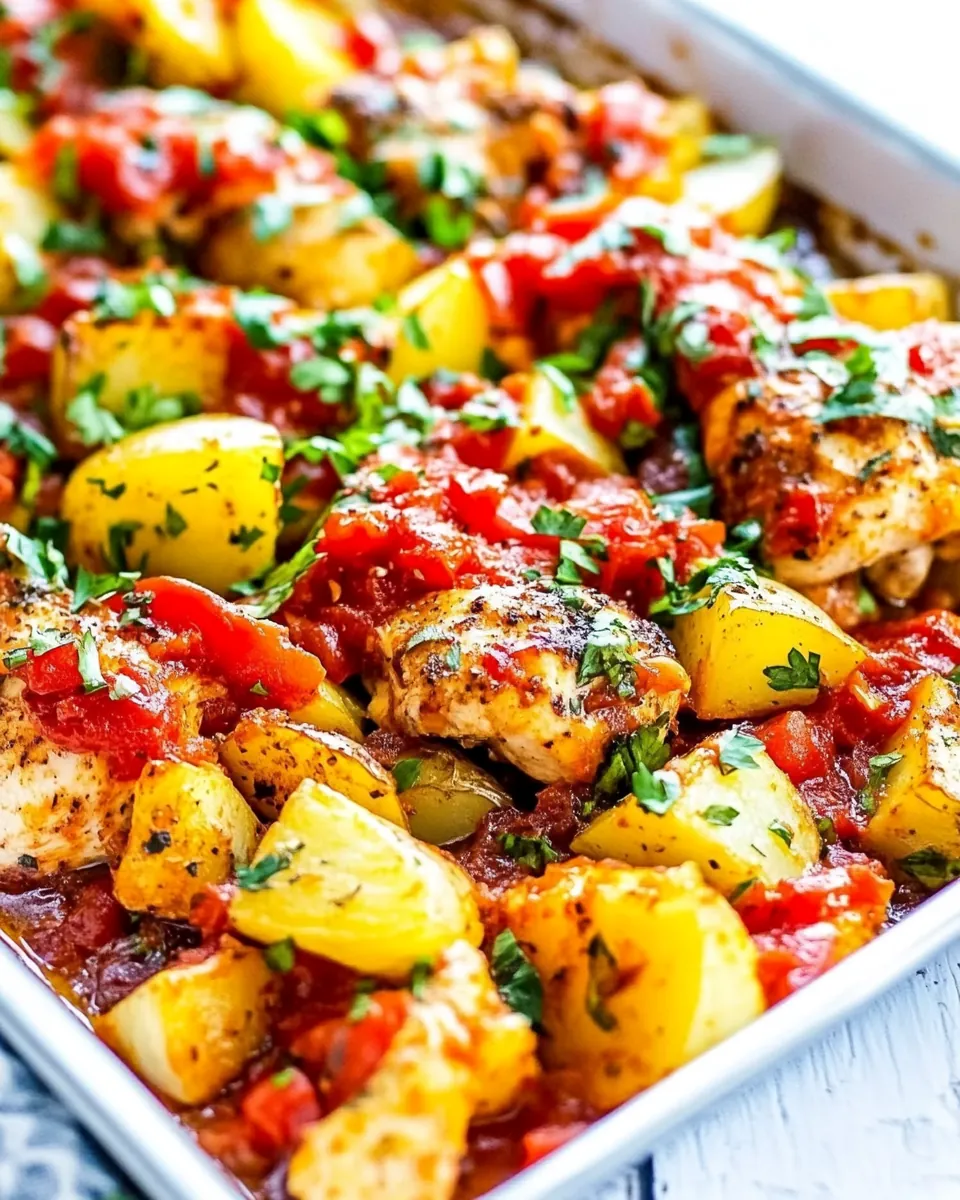 Sheet Pan Salsa Chicken and Potatoes