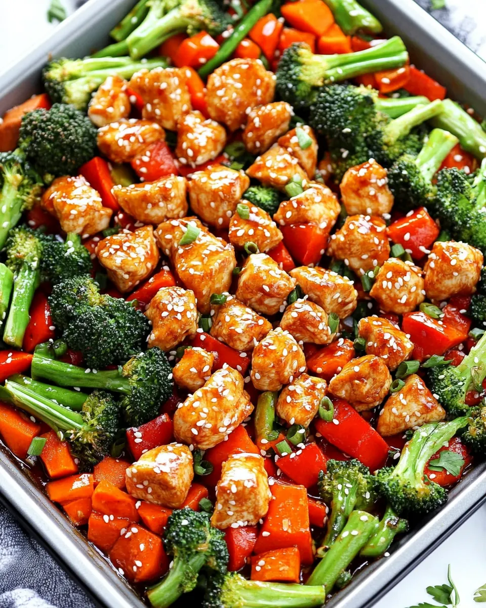 Sheet Pan Sesame Chicken and Veggies