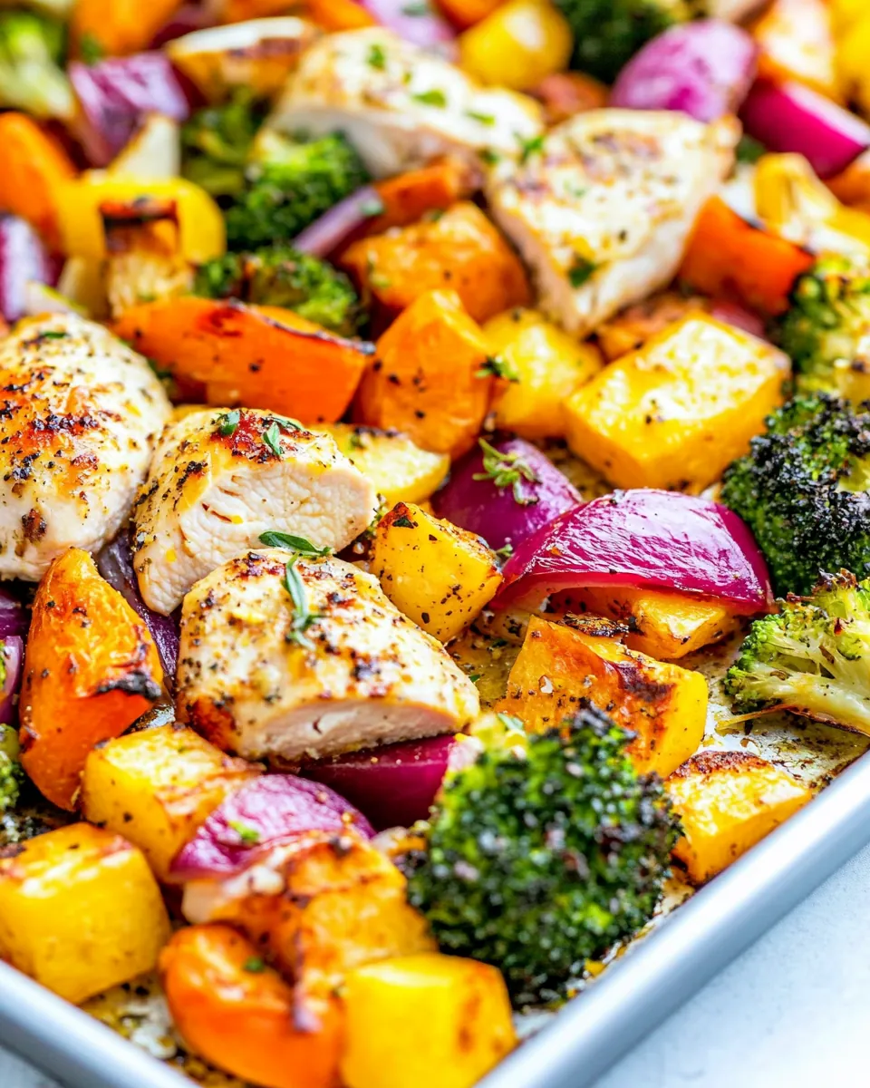 Sheet Pan Skinny Lemon Pepper Chicken and Vegetables