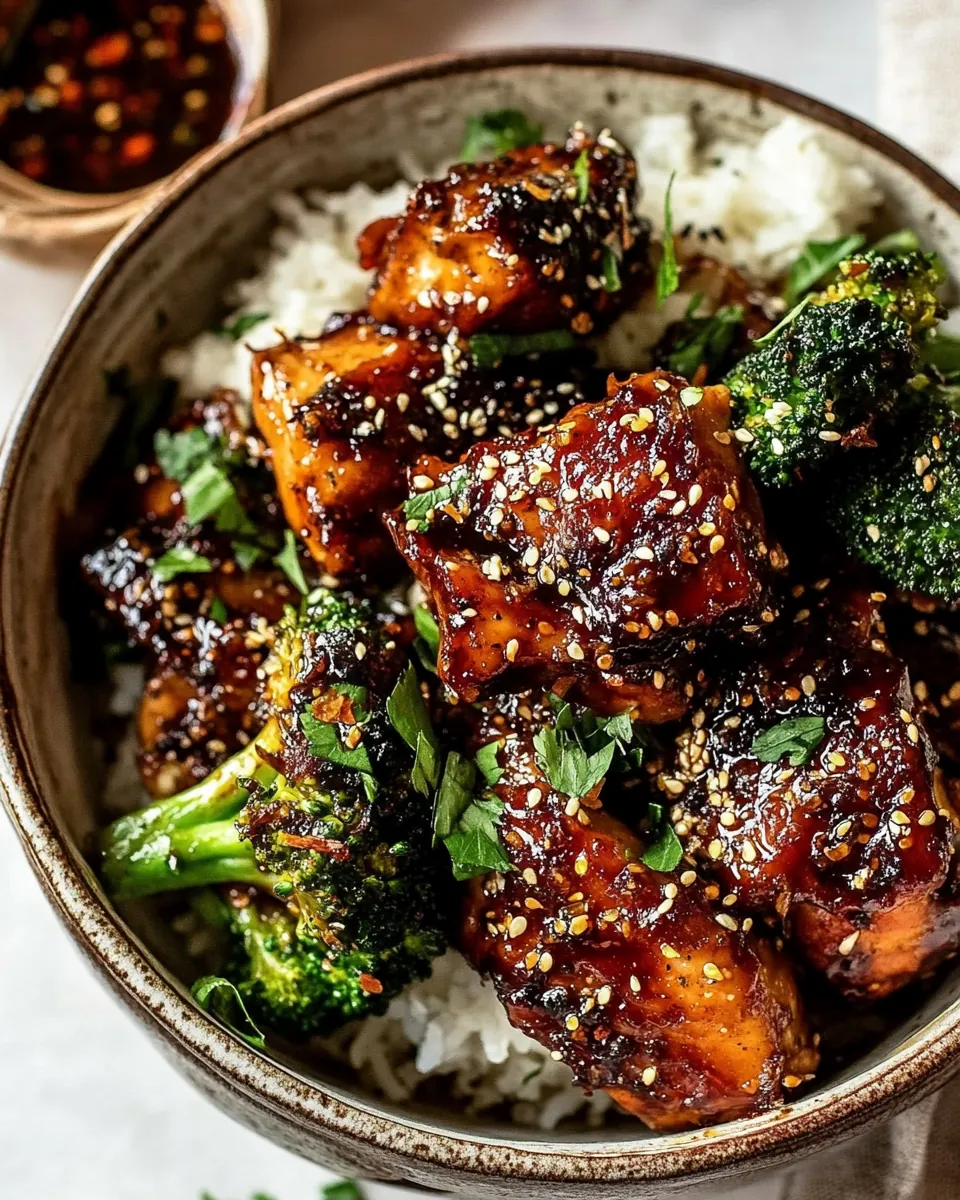 Sheet Pan Sticky Ginger Soy Chicken and Broccoli