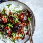 Sheet Pan Sticky Gochujang Chicken Meatballs