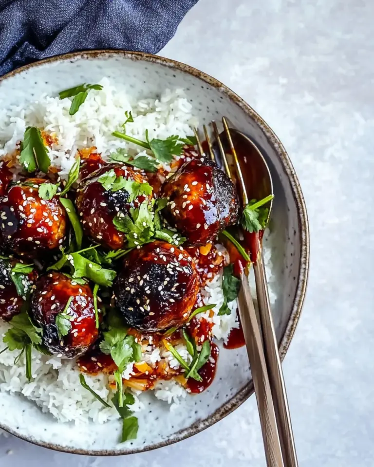 Sheet Pan Sticky Gochujang Chicken Meatballs