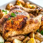 Sheet Pan Whole Roasted Chicken and Potatoes