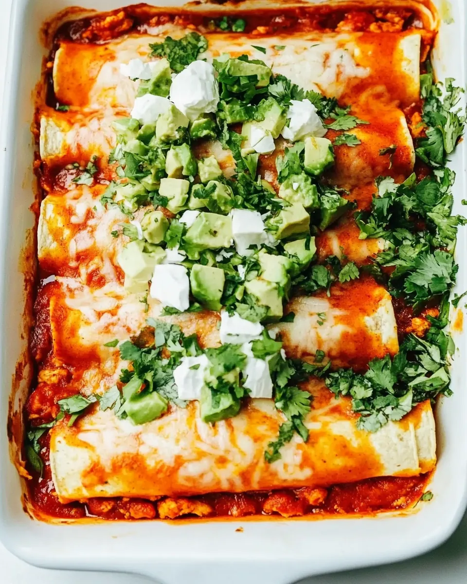 Shredded Chicken Enchiladas