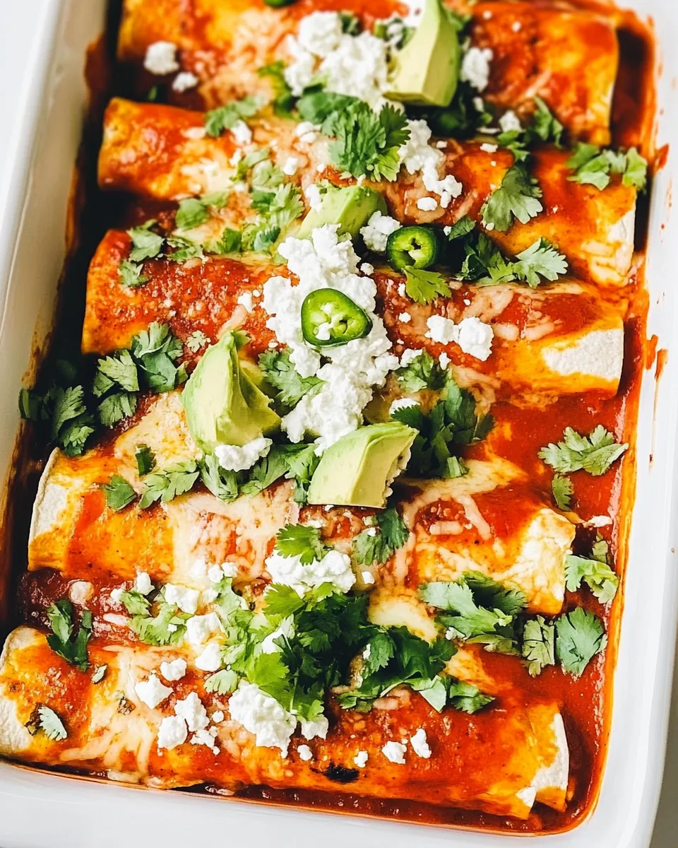 Shredded Chicken Enchiladas