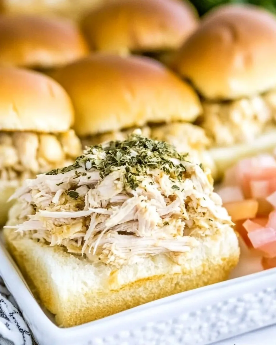 Shredded Chicken Sliders
