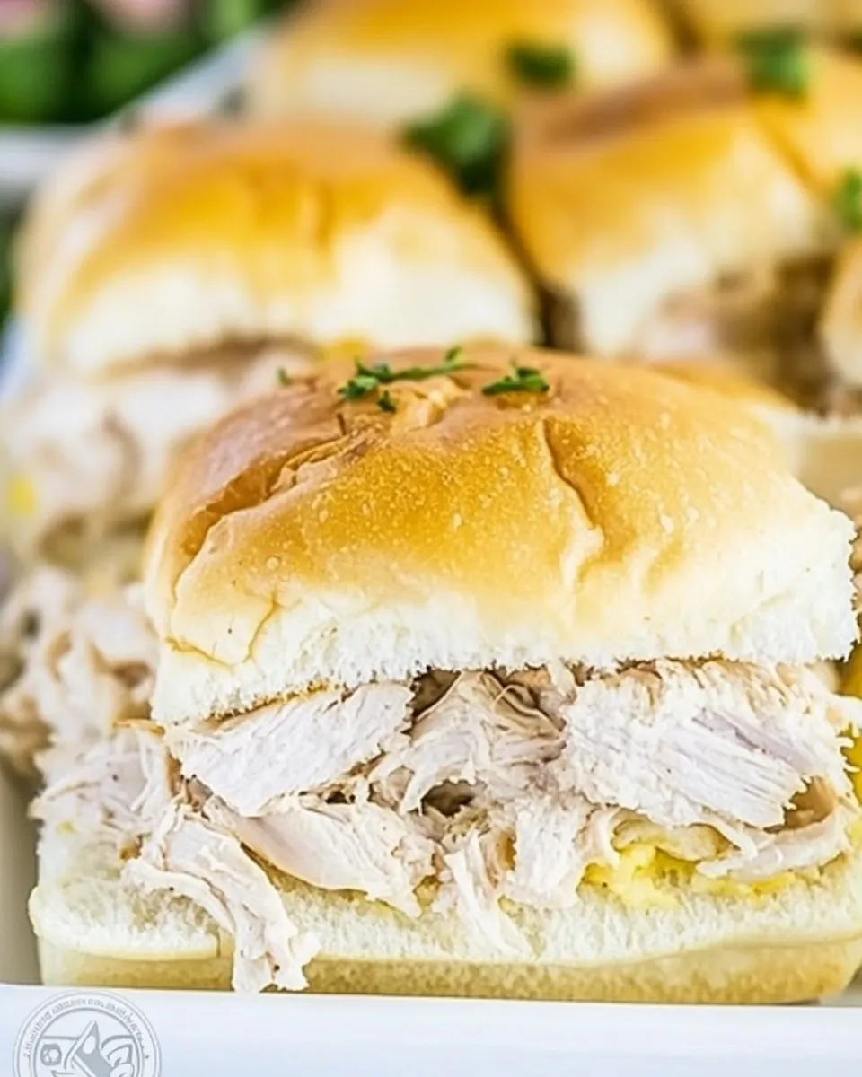 Shredded Chicken Sliders