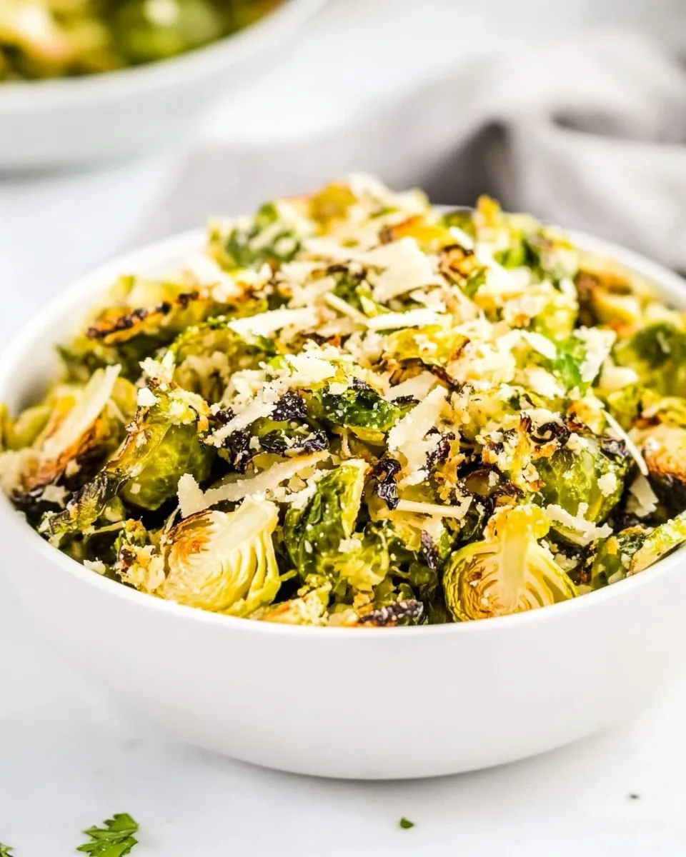 Shredded Parmesan Brussels Sprouts