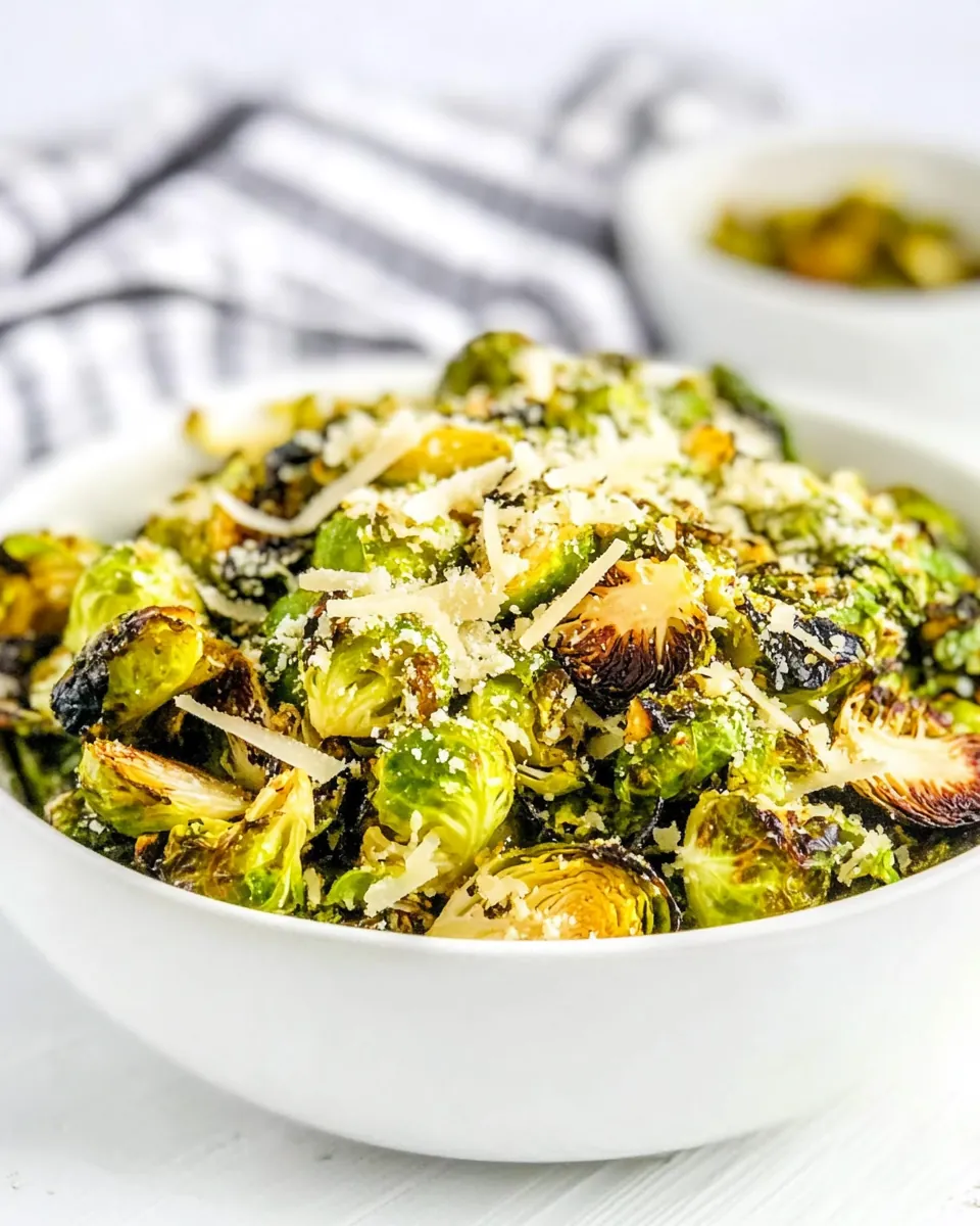 Shredded Parmesan Brussels Sprouts