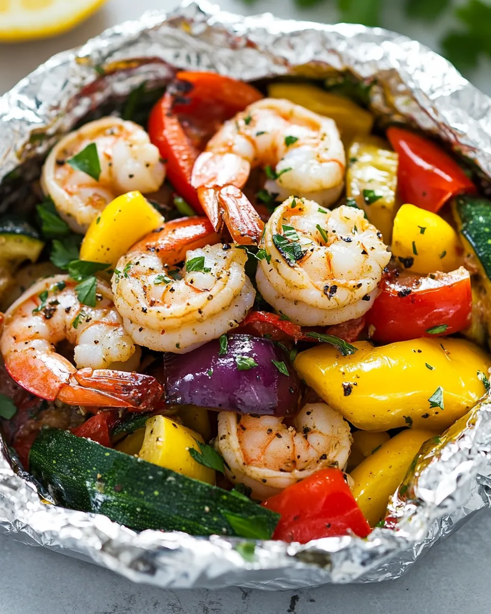 Shrimp and Summer Veggie Foil Packs