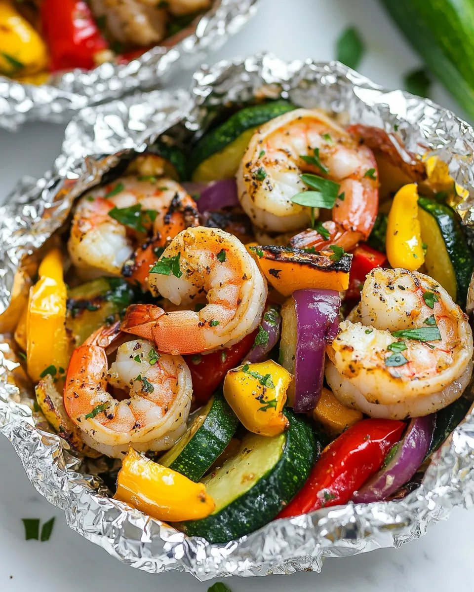 Shrimp and Summer Veggie Foil Packs