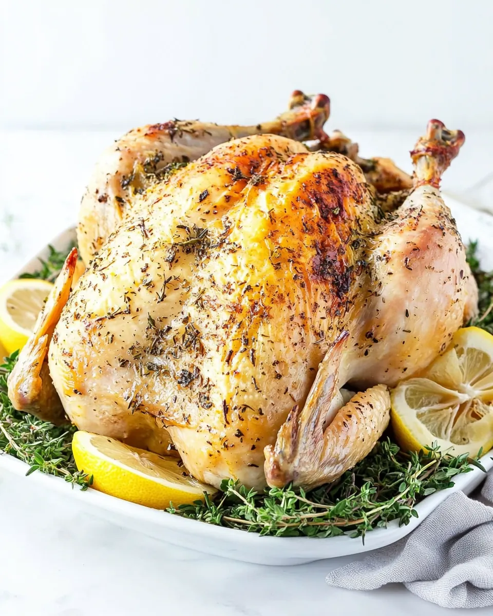 Simple Roast Chicken Lemon Herbs