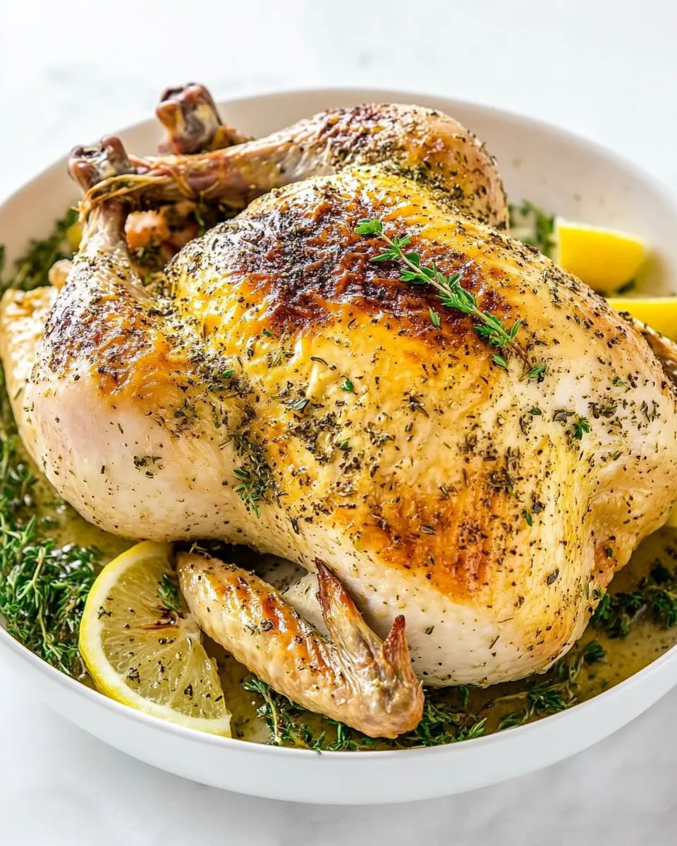 Simple Roast Chicken Lemon Herbs