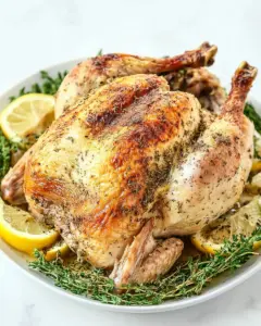 Simple Roast Chicken Lemon Herbs