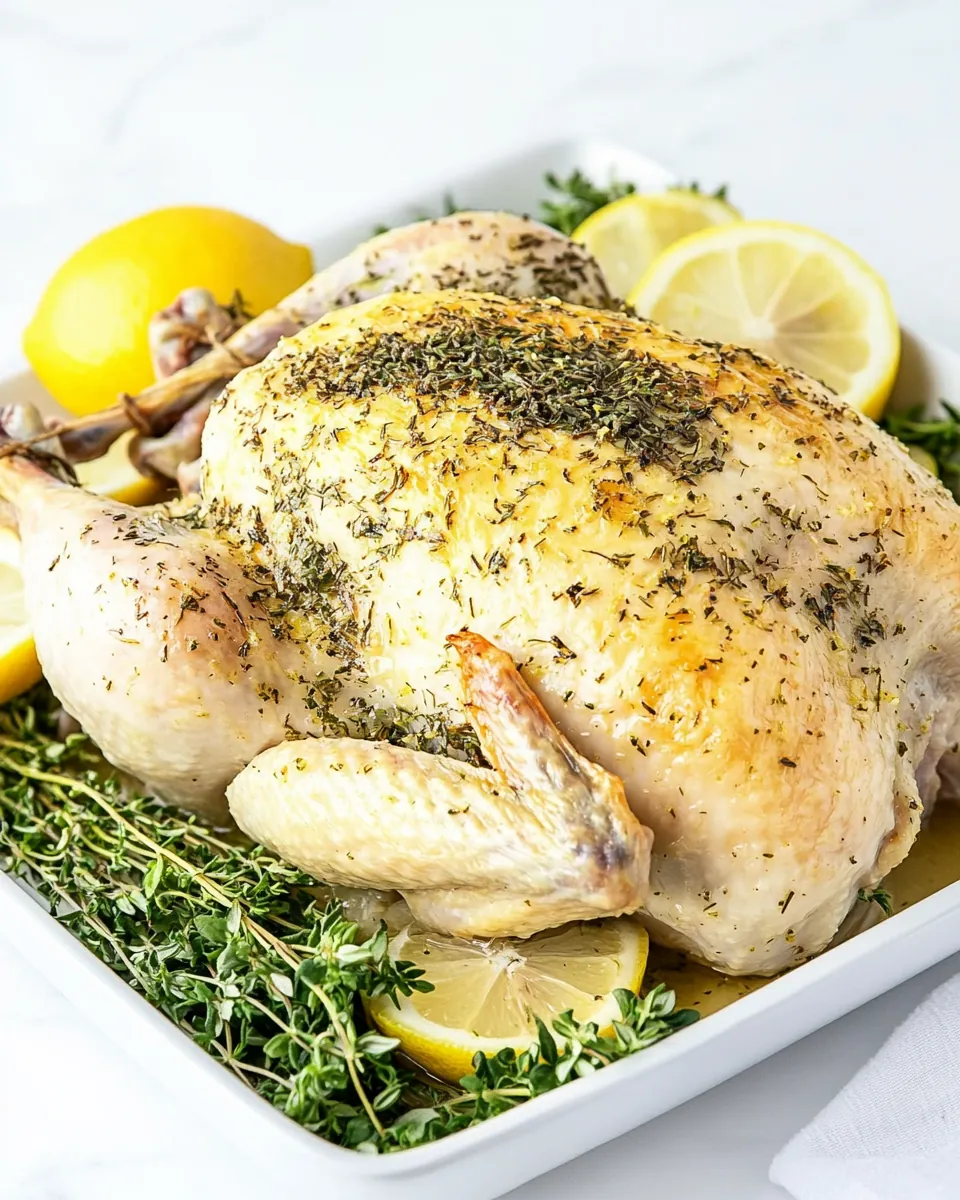 Simple Roast Chicken Lemon Herbs