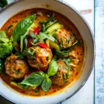 Simple Thai Chicken Zucchini Meatball Curry