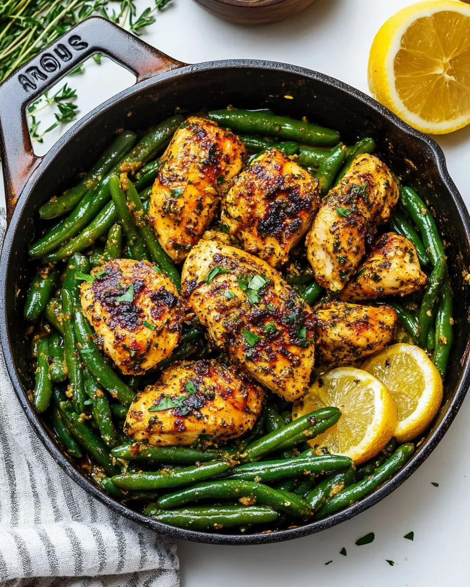 Skillet Chicken and Green Beans