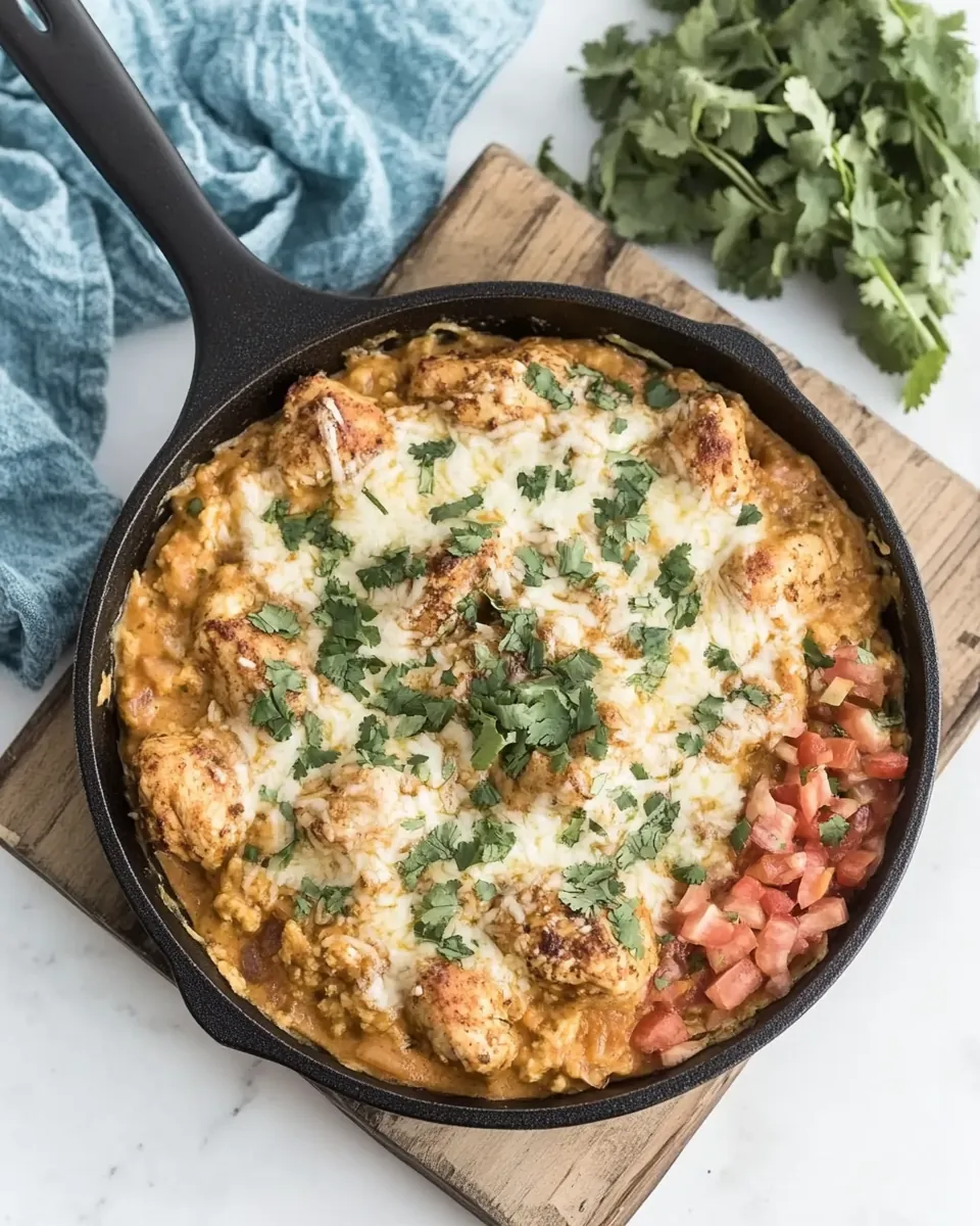 Skillet Chicken con Queso