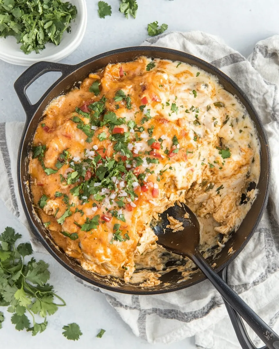 Skillet Chicken con Queso