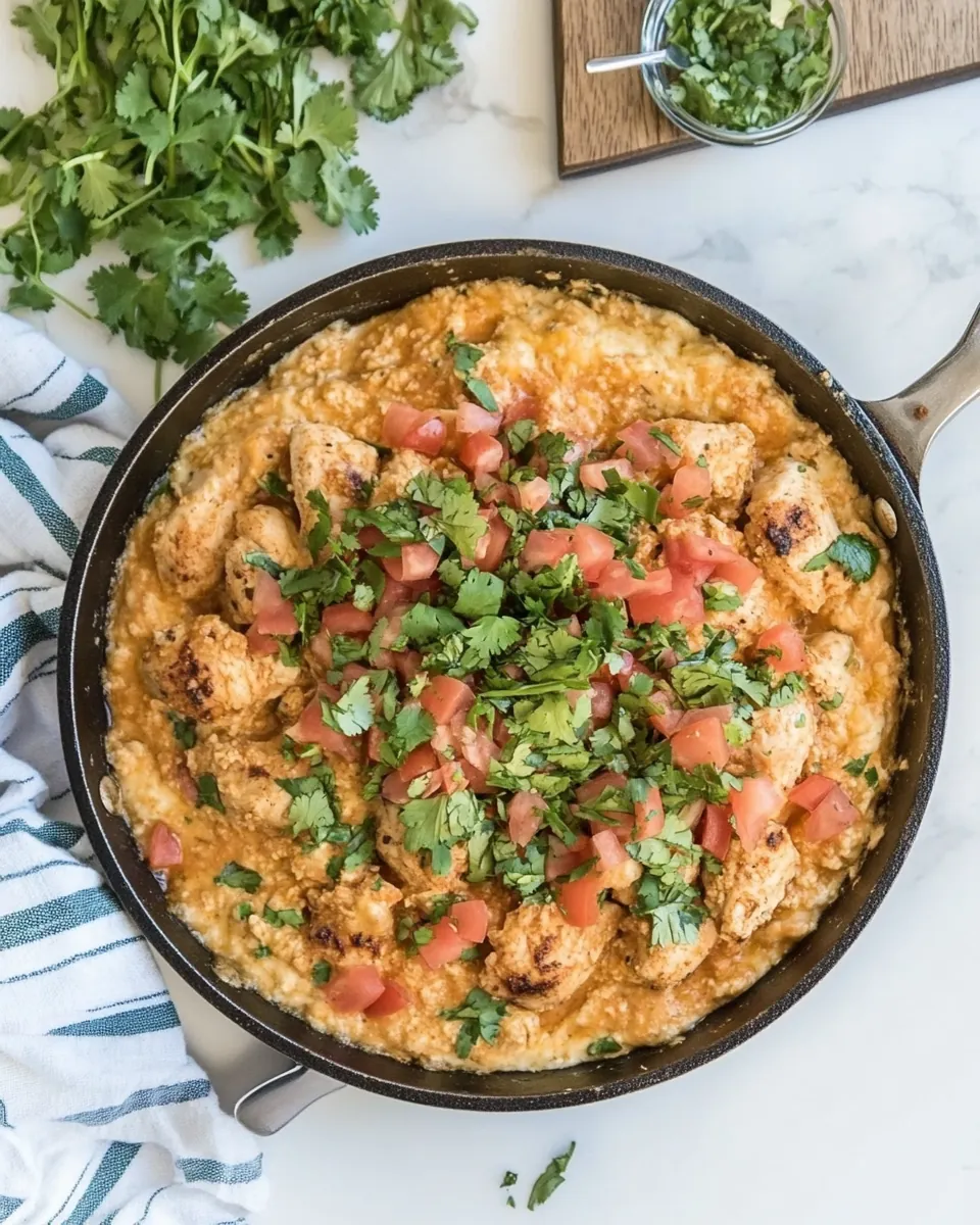 Skillet Chicken con Queso