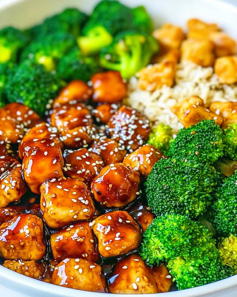 Skinny Sesame Chicken and Broccoli