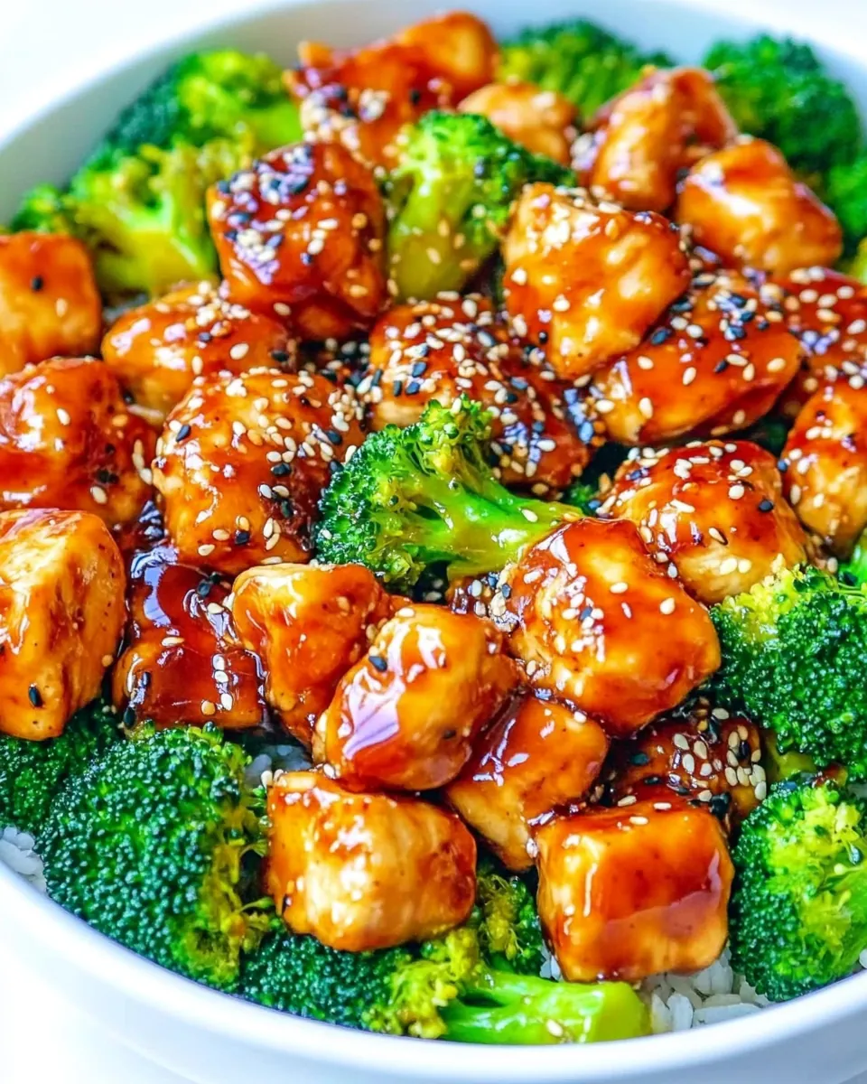 Skinny Sesame Chicken and Broccoli