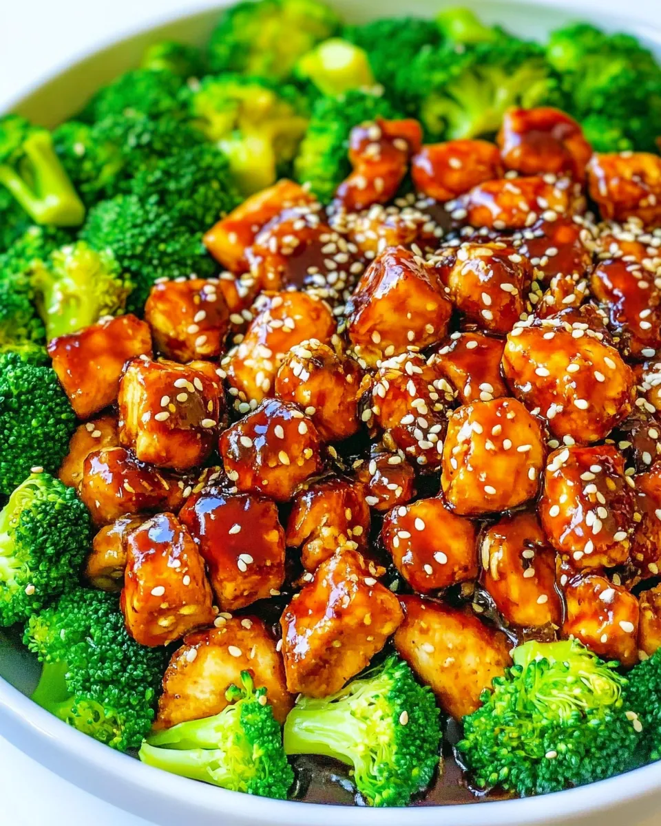 Skinny Sesame Chicken and Broccoli