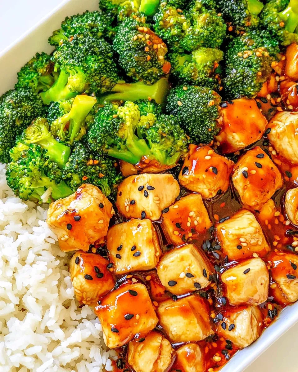 Skinny Sesame Chicken and Broccoli