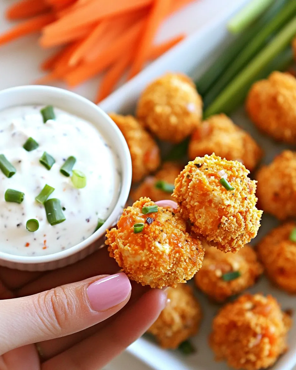Skinny Buffalo Chicken Bites