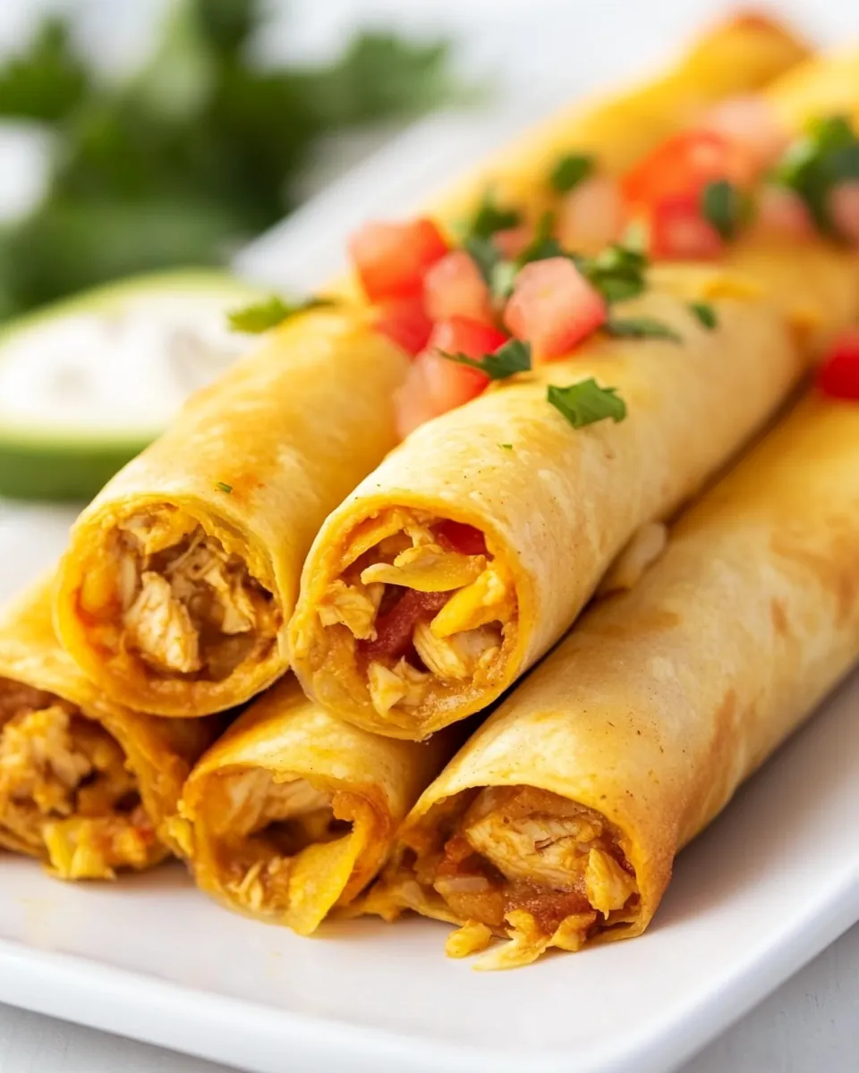 Skinny Chicken Taquitos