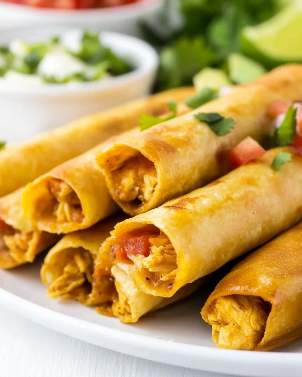 Skinny Chicken Taquitos