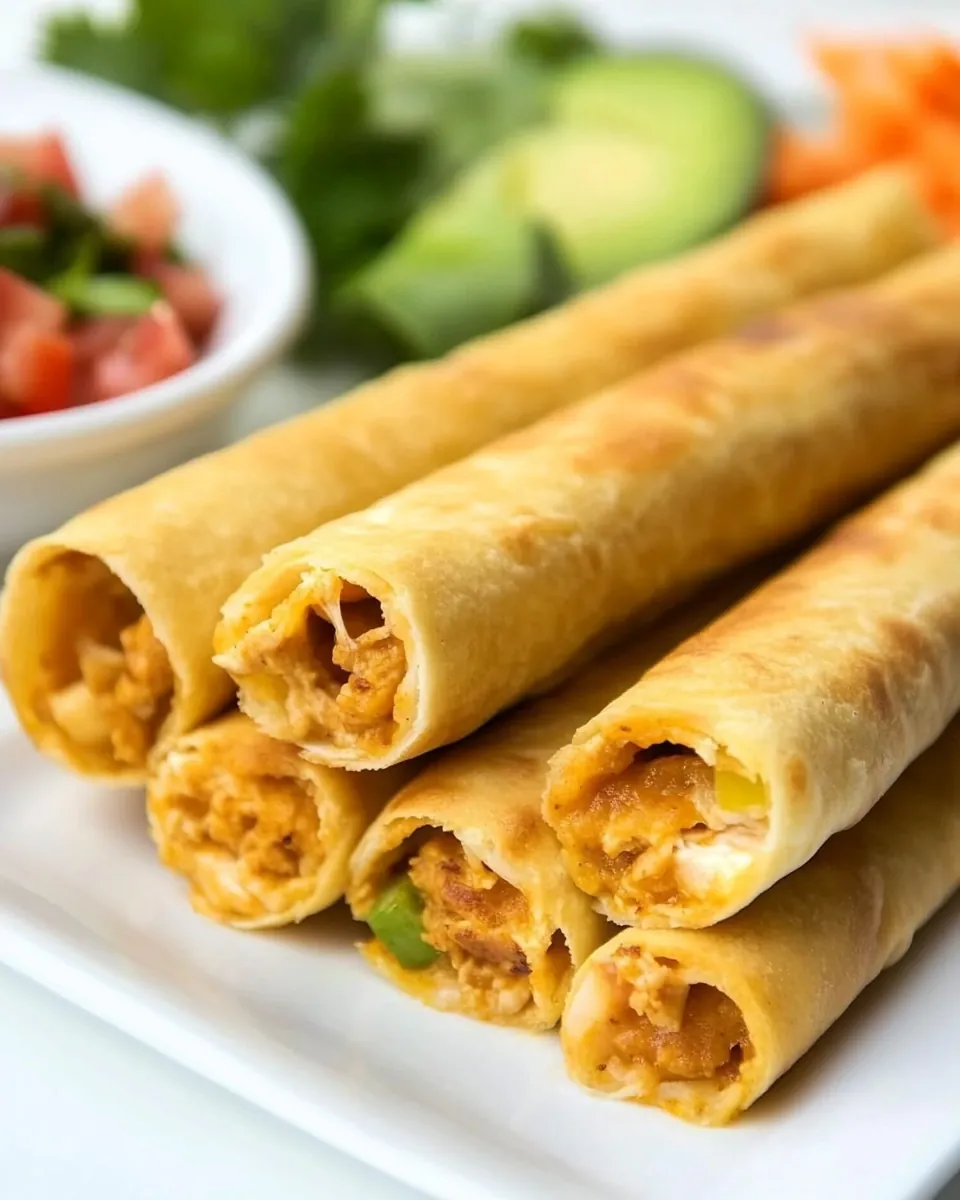 Skinny Chicken Taquitos