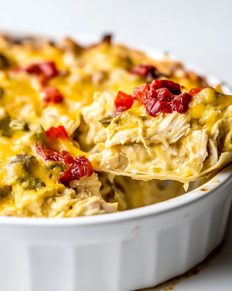 Skinny Chicken Tortilla Casserole