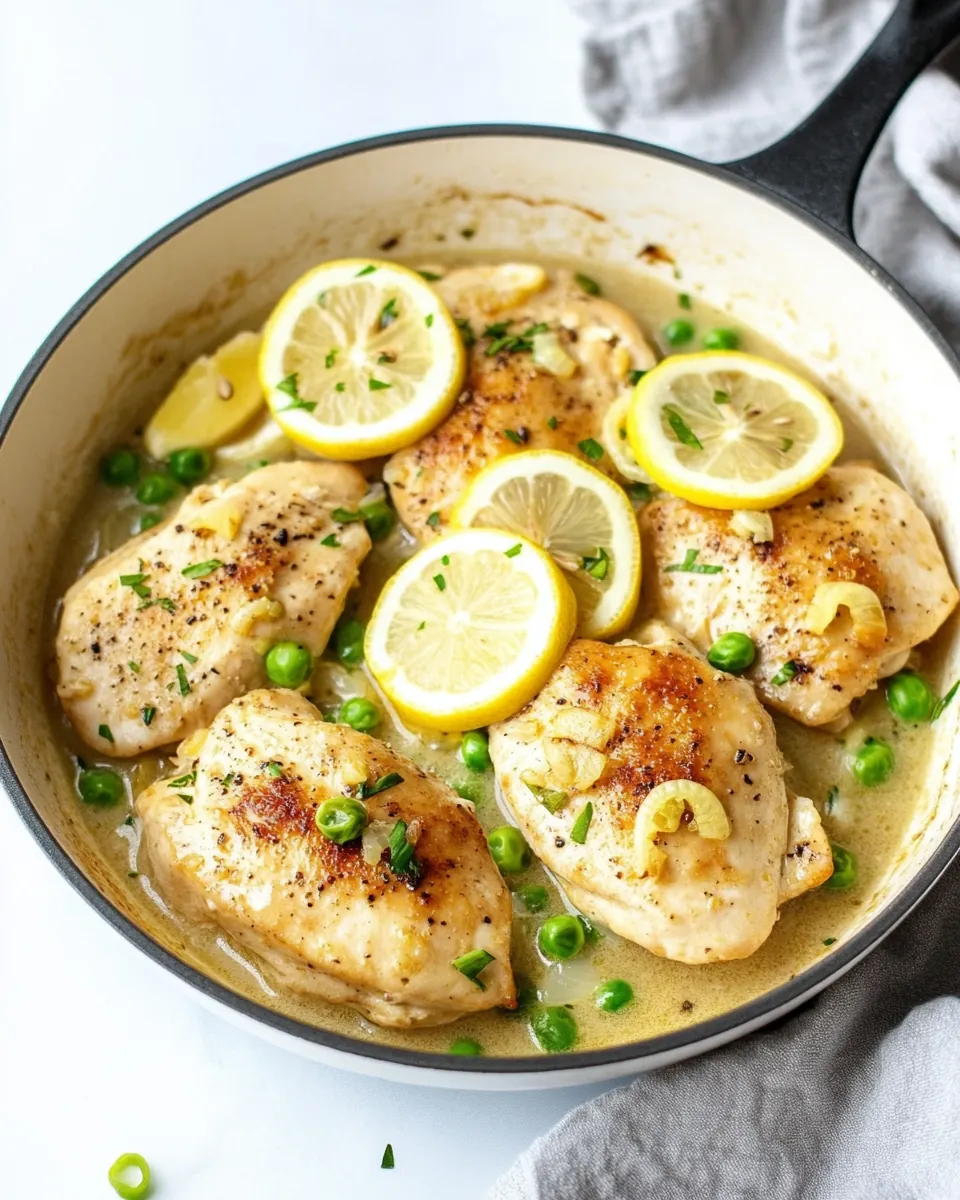 Skinny Lemon Chicken Skillet