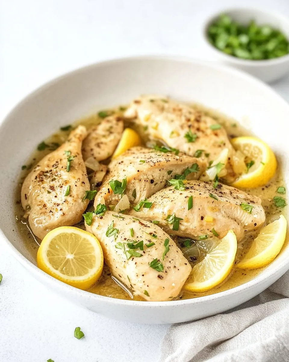 Skinny Lemon Chicken Skillet