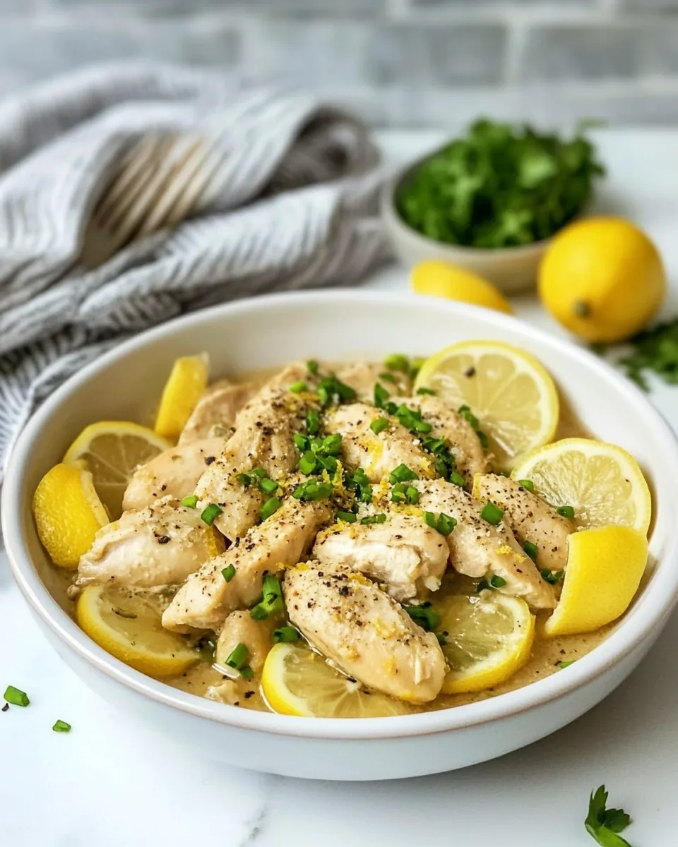 Skinny Lemon Chicken Skillet