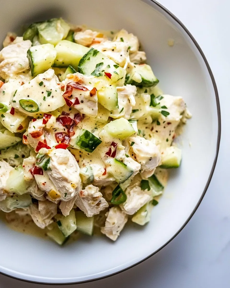 Skinny Mustard Chicken Salad