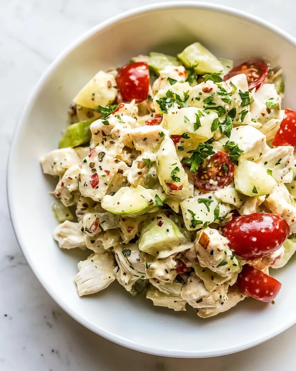Skinny Mustard Chicken Salad