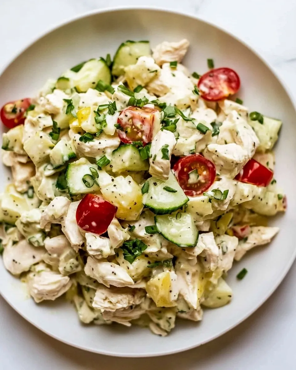 Skinny Mustard Chicken Salad