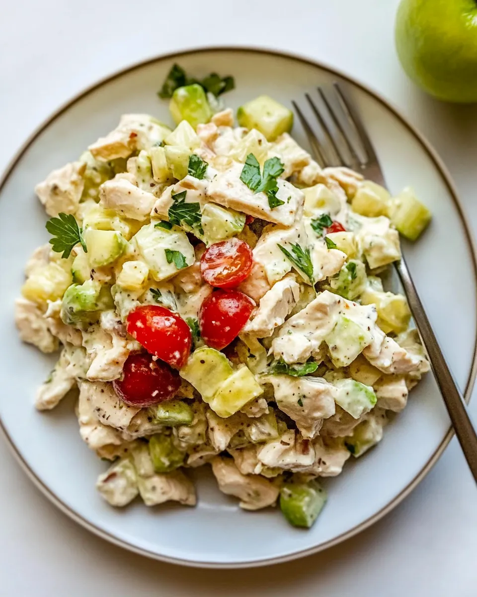 Skinny Mustard Chicken Salad